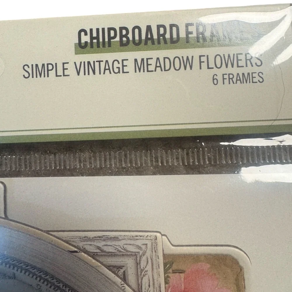 Simple Stories Chipboard Frames Unisex OS Multicolor NIP Vintage Meadow Flowers